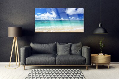 Quadro de vidro Paisagem de praia e mar