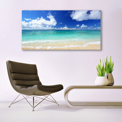 Quadro de vidro Paisagem de praia e mar