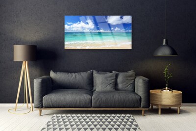 Quadro de vidro Paisagem de praia e mar