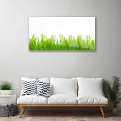 Pintura em vidro Natureza da planta grama