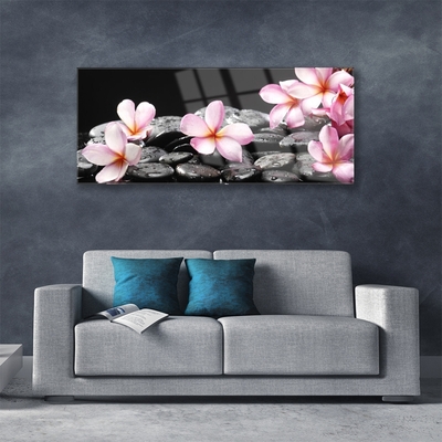 Quadro de vidro Flor de Plumeria para a Parede