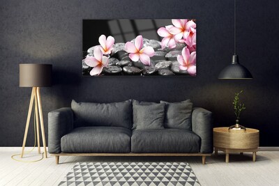 Quadro de vidro Flor de Plumeria para a Parede