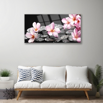 Quadro de vidro Flor de Plumeria para a Parede