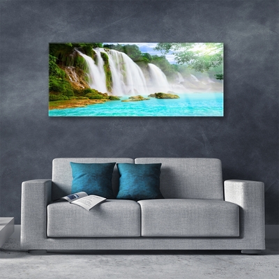 Quadro de vidro Cachoeira Lago Natureza