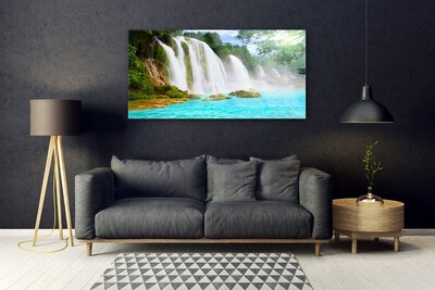 Quadro de vidro Cachoeira Lago Natureza