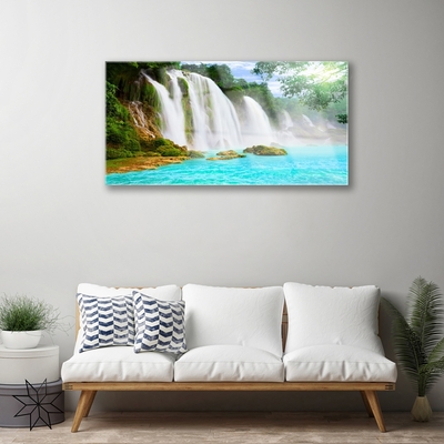 Quadro de vidro Cachoeira Lago Natureza