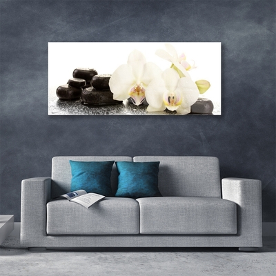 Pintura em vidro Flor de orquídea branca