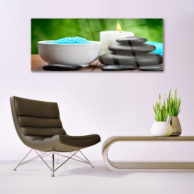 Pintura em vidro Arte com Vela de Sal