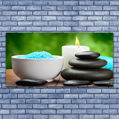 Pintura em vidro Arte com Vela de Sal