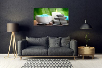 Pintura em vidro Arte com Vela de Sal