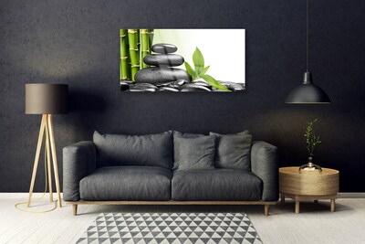Quadro de vidro Pedras de Bambu Arte Zen