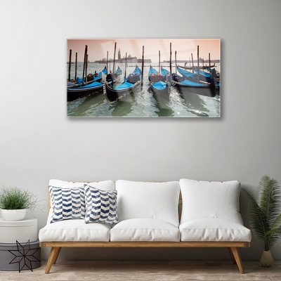 Quadro de vidro Arquitetura de barcos aquáticos