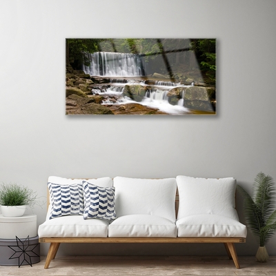 Quadro de vidro Cachoeira Floresta Natureza