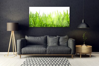 Pintura em vidro Natureza da planta grama
