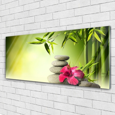 Quadro de vidro Pedras Zen de Flor de Bambu
