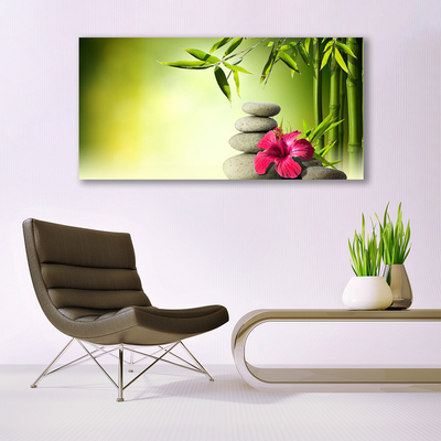 Quadro de vidro Pedras Zen de Flor de Bambu