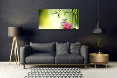 Quadro de vidro Pedras Zen de Flor de Bambu