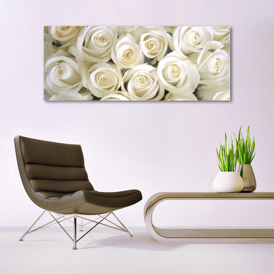 Quadro de vidro Planta de flores rosas