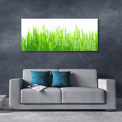 Pintura em vidro Natureza da planta grama
