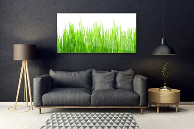 Pintura em vidro Natureza da planta grama