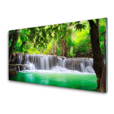 Quadro de vidro Cachoeira Lago Floresta Natureza