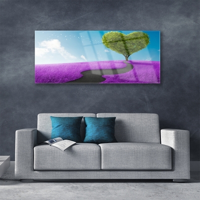 Pintura em vidro Caminho do Prado Árvore Natureza