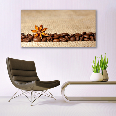 Quadro de vidro Cozinha de grãos de café