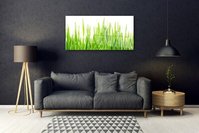 Pintura em vidro Natureza da planta grama