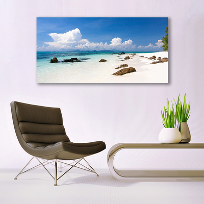 Quadro de vidro Paisagem de praia e mar
