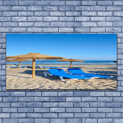Quadro de vidro Paisagem de praia e mar