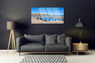 Quadro de vidro Paisagem de praia e mar
