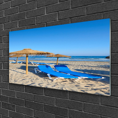 Quadro de vidro Paisagem de praia e mar