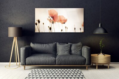 Pintura em vidro Papoulas Plantam Natureza