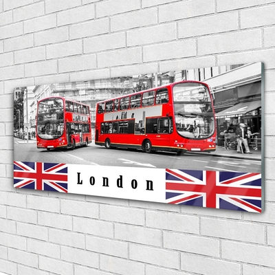 Quadro de vidro Arte em ônibus de Londres