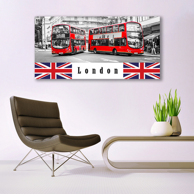 Quadro de vidro Arte em ônibus de Londres