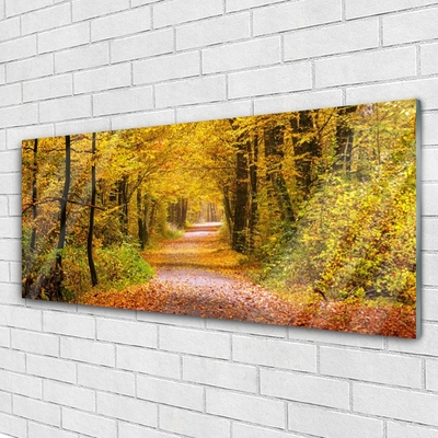 Pintura em vidro Caminho da Planta Florestal Natureza