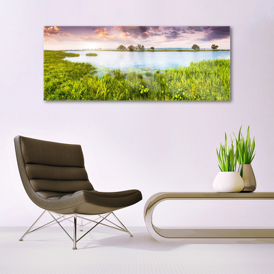 Quadro de vidro Natureza do Lago Grass
