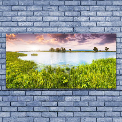 Quadro de vidro Natureza do Lago Grass
