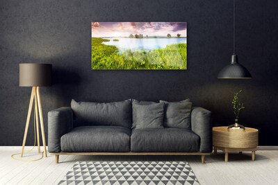 Quadro de vidro Natureza do Lago Grass