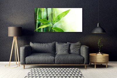 Quadro de vidro Planta de folha de bambu Natureza