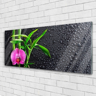 Pintura em vidro Gotas de flores de bambu