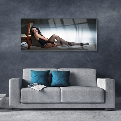 Quadro de vidro Nu Feminino