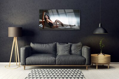 Quadro de vidro Nu Feminino