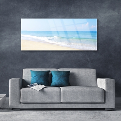 Quadro de vidro Paisagem de praia e mar