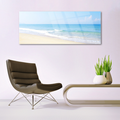 Quadro de vidro Paisagem de praia e mar
