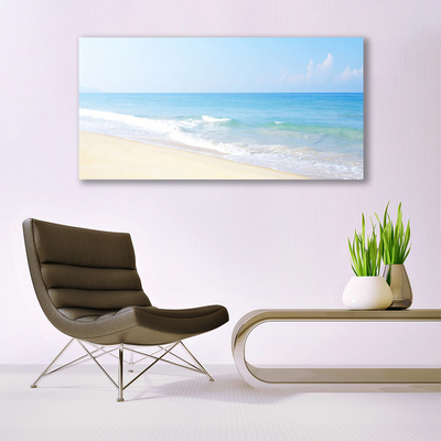 Quadro de vidro Paisagem de praia e mar