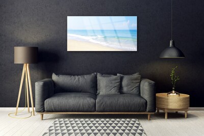 Quadro de vidro Paisagem de praia e mar