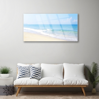 Quadro de vidro Paisagem de praia e mar