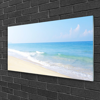 Quadro de vidro Paisagem de praia e mar