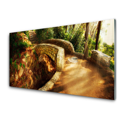 Quadro de vidro Arquitetura de árvores de ponte